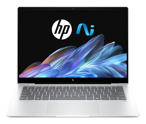PC Portable HP OmniBook X Laptop 14-fe1000nf 14 Copilot+ PC Snapdragon® X Plus 16 Go RAM 512 Go SSD Argent glacier