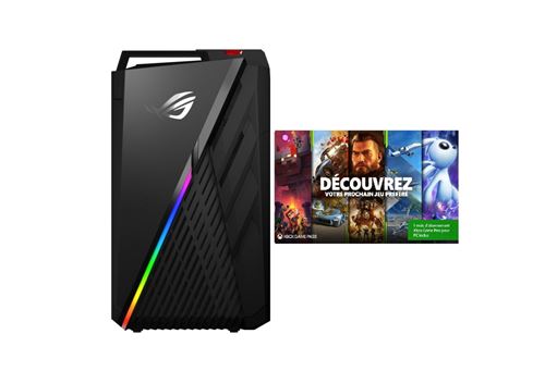 PC Gaming Asus GT35CZ-FR052T Intel Core i7 32 Go RAM 512 Go SSD + 1 To SATA Noir + 1 mois d'abonnement Xbox Game Pass pour PC