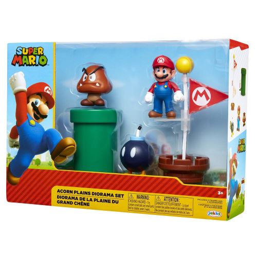 Diorama van 5 Figurinen Nintendo Mario Eikelvlaktes