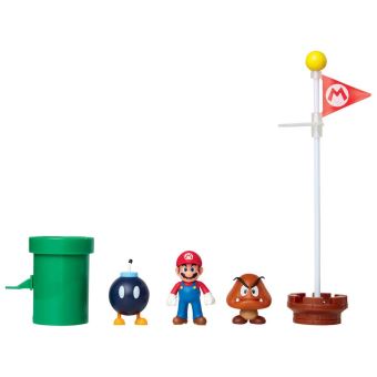 Diorama de 5 figurines Nintendo Mario Acorn Plains