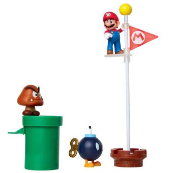 Diorama de 5 figurines Nintendo Mario Acorn Plains