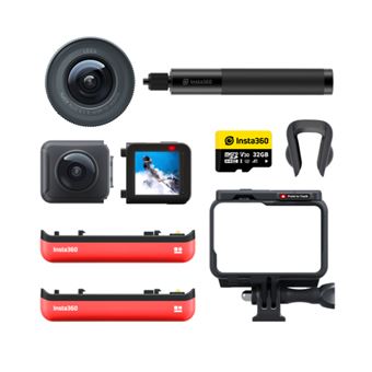 Caméra d’action à objectif interchangeable Insta360 ONE R Noir et Rouge avec kit Ultimate