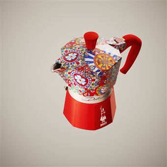 Cafetière italienne Bialetti Moka Express 0005329 6 Tasses D et G Rouge