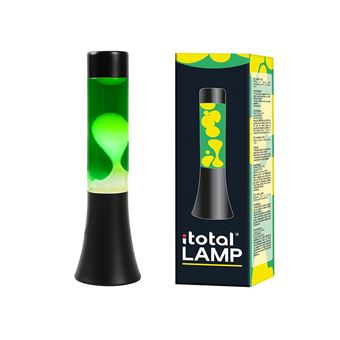 Lampe à poser Itotal Lave Base Noire Liquide Vert et Blanc 25 W 30 cm