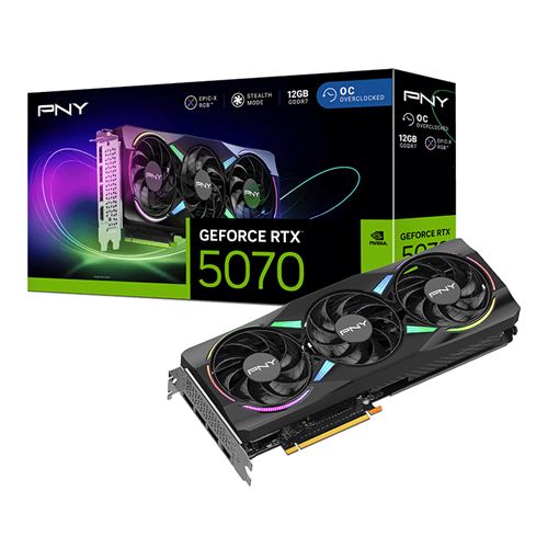 Carte Graphique PNY Nvidia GeForce RTX 5070 12G ARGB OC