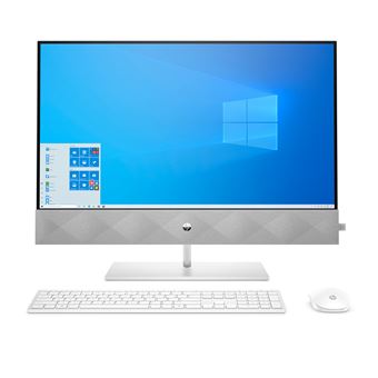 PC Tout en un HP 27-d0017nf 27" Intel Core i7 16 Go RAM 256 Go SSD + 1 To SATA Blanc neige - 1