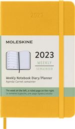Agenda scolaire Moleskine 2022 2023 Semainier format de poche Rigide Jaune Orangé