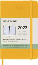 Agenda scolaire Moleskine 2022 2023 Semainier format de poche Rigide Jaune Orangé