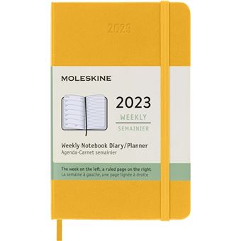 Agenda scolaire Moleskine 2022 2023 Semainier format de poche Rigide Jaune Orangé