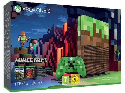 Microsoft Xbox One S - Minecraft Limited Edition Bundle - console de jeux - 4K - HDR - 1 To HDD