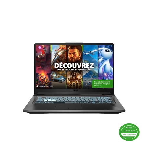 PC Portable Gaming Asus Tuf A17-Tuf706Ic-Hx022W 17,3" Amd Ryzen 5 16 Go Ram 512 Go SSD Nvidia Rtx 3050 Noir + 1 Mois D'Abonnement Xbox Game Pass