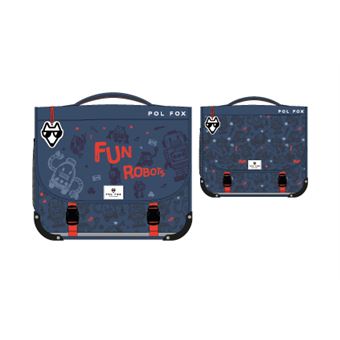 Cartable scolaire avec 2 compartiments Pol Fox Robot 38 cm Bleu Cartables scolaires Achat prix fnac