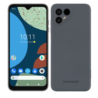 Pack Smartphone FairPhone 4 6.3" 5G Double SIM 128 Go Gris + Earbuds