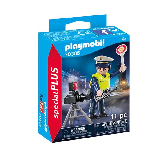 Playmobil Les policiers 70305 Policier avec radar de vitesse État correct - Playmobil reconditionné disponible sur Fnac