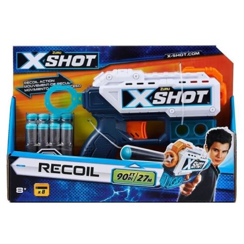 Pistolet à flèche Zuru X-Shot Kickback Pulse Recoil 8 flèches