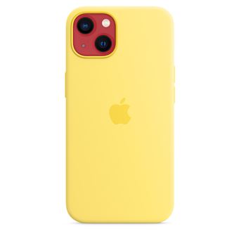 Coque en silicone avec MagSafe pour iPhone 13 Zeste de citron