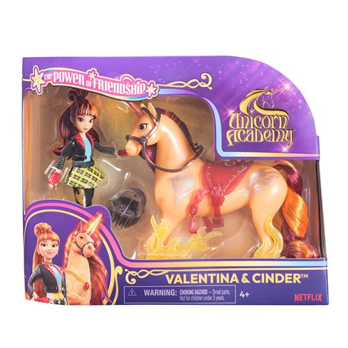 Coffret Poupée et Licorne L’Ecole des Licornes Valentina et Cinder Unicorn Academy