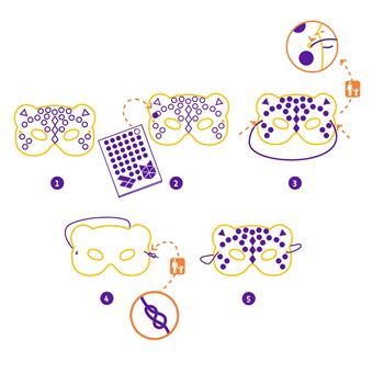 Kit créatif Djeco Masques mosaïques Animaux de jungle