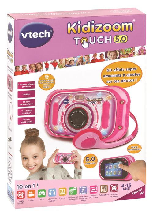 VTech - Appareil photo portable enfant - Kidizoom Snap Touch Rose