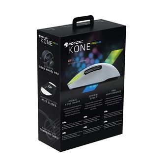 Souris Gaming sans fil Bluetooth Roccat Kone Pro Air Blanc