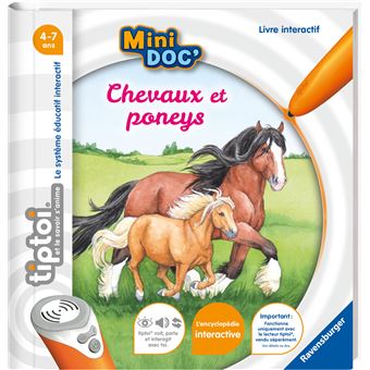 Livre interactif Ravensburger Tiptoi Mini Doc Chevaux et poneys