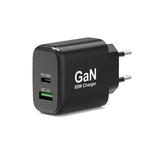 Pack Kit Starter Chargeur Port Designs GaN 65 W + Twin convertisseur USB-A et USB-C + câble USB-C vers USB-C 1,8 m + câble USB-C vers HDMI 1,8 m + housse de transport