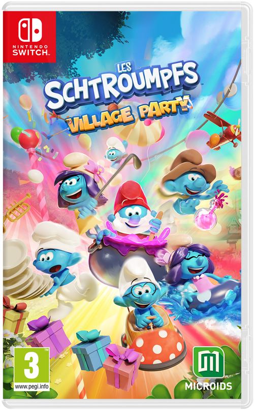 Pochette avant du jeu Les Schtroumpfs Village Party Nintendo Switch
