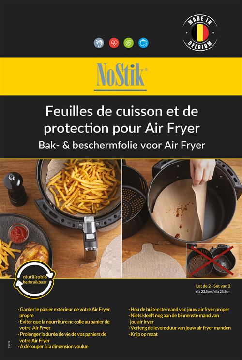 Feuilles de cuisson et de protection rondes pour Air Fryer Nostik 1 FFF 387 Marron