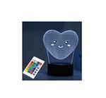 ITOTAL 3D LAMPE AVEC TELECOMMANDE CŒUR