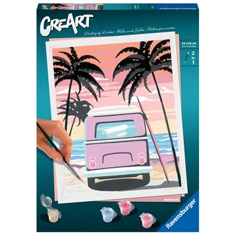 Peinture Ravensburger Creart Grand Bus On The Beach