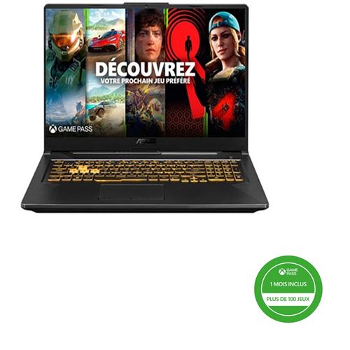 PC Portable Gaming Asus TUF F17-TUF766HM-HX131W 17,3 Intel Core i5 16 Go RA 512 Go SSD Gris éclipse + 1 mois d'abonnement Xbox Game Pass