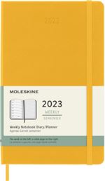 Agenda scolaire Moleskine 2022 2023 Semainier grand format Rigide Jaune Orangé