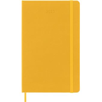 Agenda scolaire Moleskine 2022 2023 Semainier grand format Rigide Jaune Orangé