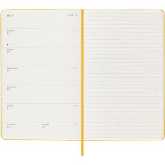 Agenda scolaire Moleskine 2022 2023 Semainier grand format Rigide Jaune Orangé
