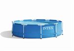 Piscine tubulaire Intex - Ronde - Metal Frame - 3,05 x 0,76 m - Accessoires inclus - Bleu