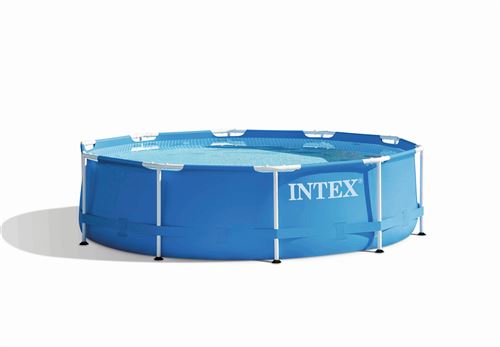 Kit Piscinette Intex Metal Frame Ronde Tubulaire 3,05 x 0,76 m Bleu