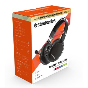 Micro-Casque sans fil Gaming SteelSeries Artics1 Wireless pour PS4 Noir