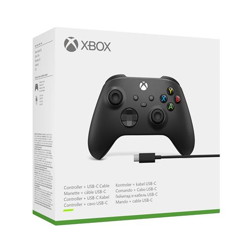 Manette Xbox avec câble pour PC Noir