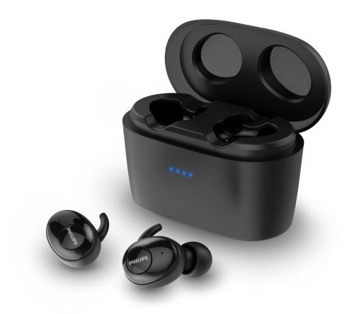 Ecouteurs sans fil True Wireless Philips SHB2515BK Noir avec boitier de recharge jusqu'à 100h d'auto