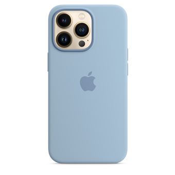 Coque en silicone avec MagSafe pour iPhone 13 Pro Bleu brume