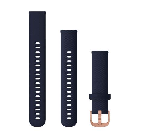 Bracelet Garmin Quick Release 18 mm Silicone Bleu boucle or rose