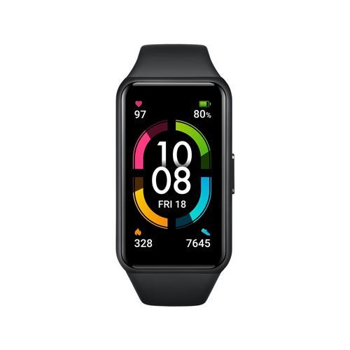 HONOR Bracelet connect&eacute;  Band 6 Noir m&eacute;t&eacute;orite 