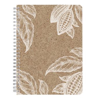 Carnet A5 à spirale ligné Clairefontaine Cacao Recyclé Modèle aléatoire
