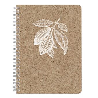 Carnet A5 à spirale ligné Clairefontaine Cacao Recyclé Modèle aléatoire
