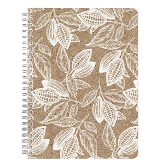 Carnet A5 à spirale ligné Clairefontaine Cacao Recyclé Modèle aléatoire