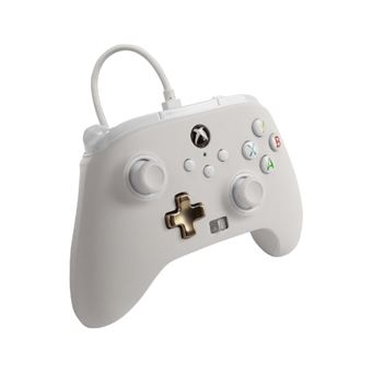 Manette filaire améliorée Xbox ou Xbox Séries X/S Blanc Mistique