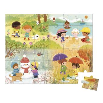 Puzzle enfant 36 pièces Janod Les saisons