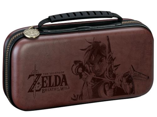 Pochette de transport Deluxe BigBen Zelda Breath of the Wild Marron pour Nintendo Switch Lite