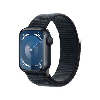 Apple Watch Series 9 GPS 41 mm Boîtier en aluminium minuit avec boucle Sport minuit