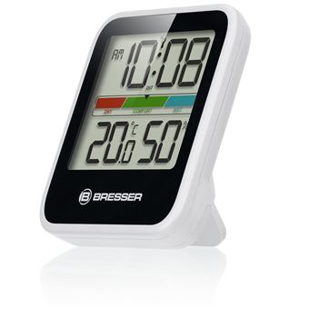 Station météo Bresser Climate Monitor Thermo Hygromètre DCF 7000016 Blanc